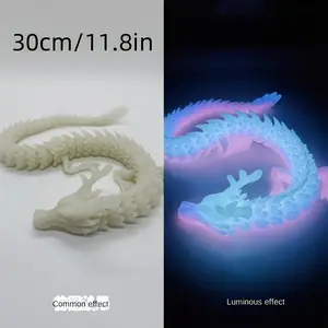 Plastic Mysterious Glowing Chinese Dragon Action Figure - Rare Dual-Layer Texture, Swimming Pool & Aquarium Decor, Stunning BeyBattle Set with Launchers Ball Gift