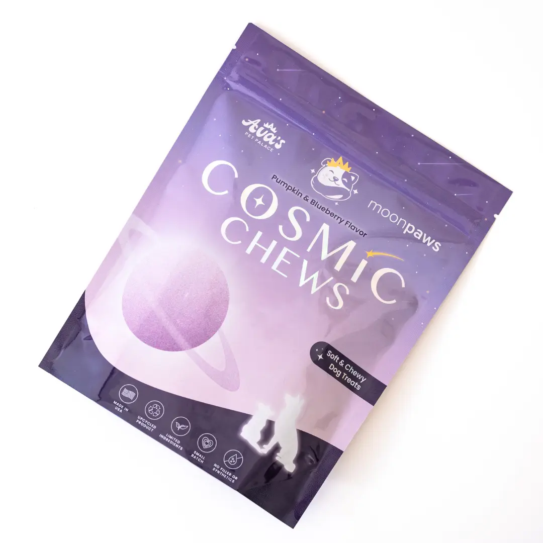 Ava's Pet Palace x moonpaws Cosmic Chews - Soft Chewy Dog Treats with Blueberry & Pumpkin Flavor Upcycled Ingredients 6 oz