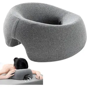 Massage Pillow Face Down, Grey Beauty Bed Pillow, Soft, Comfortable and Fully Breathable Massage Headrest for Bed, Used for Massage, Beauty Care and Recovery After Ocular Surgery