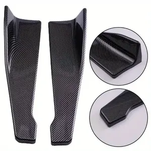 2pcs-1set Automotive Parts Modification Universal Rear Corner Protection Plate 48cm/18.9in Glossy Black Automotive Universal Rear Shovel Rear Corner Decoration Car Accessories