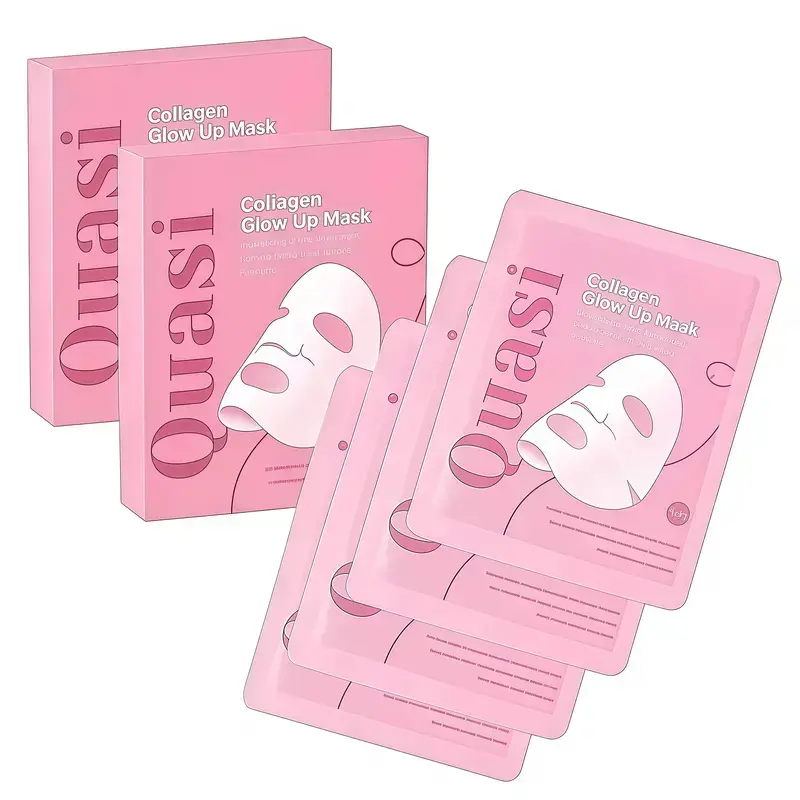 Quasi Collagen Glow Up Mask 2.0, Quasi BioCollagen Face Mask, Firm Skin Deep HydratingMasks for Wrinkle Reduction and PoreMinimization - Glow like Glass Skin Daily