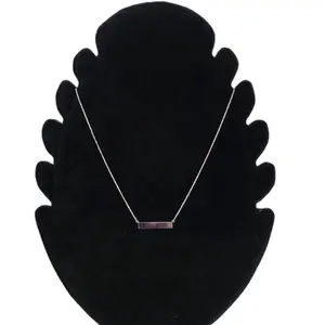 Silver 925 Rhodium Plated Bar Necklace