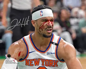 Josh Hart New York Knicks Autographed 8" x 10" Eastern Conference Playoffs Second Round Game 5 vs. Boston Celtics Bleeding Photograph - Fanatics Authentic Certified