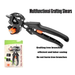 Professional Pruning Grafting Shears, Multi-Function Two-In-One Tool, Sharp Blades for Fruit Trees, Gardening Kit with 3 Replaceable Blades