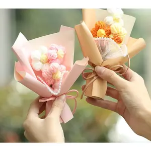 tulips flowers Artificial flowers, fake flowers, knitted yarn flowers, puff flower mini bouquets, Mother's Daygifts ,handmade bouquets, souvenirs, artificial flowers, outdoor intimate gifts, bedroom decoration roses