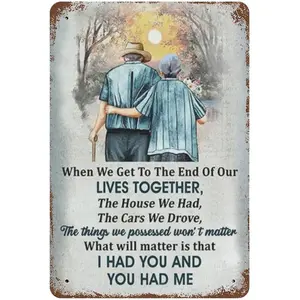 Vintage Metal Tin Sign For My Wife - Husband Gift - Valentine's Day Sign Wall Room Home Restaurant Bar Cafe Garage Decor, Water-proof, Dust-proof 12x8inch