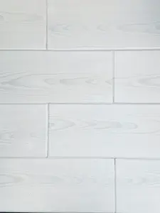 A La Maison Ceilings Country White 0.5 ft. x 3 ft. Glue Up Foam Wood Ceiling Planks (156 sq. ft./case) (96-Pack)