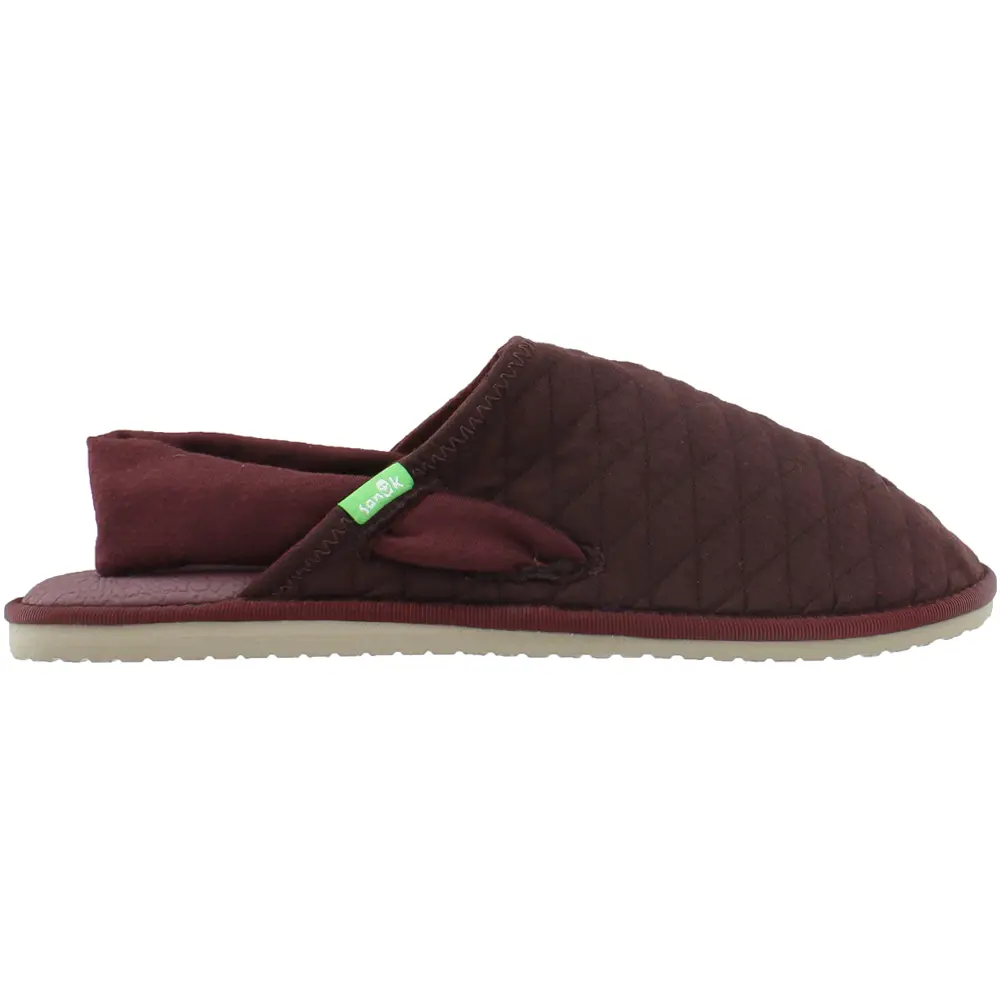 Sanuk Womens Yoga Cruz Quilted Sling Back Flats Casual - Brown, Red