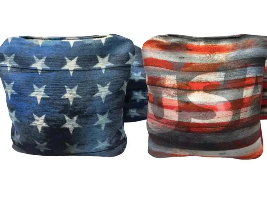 USA FLAG SLICK AND STICK CORNHOLE BAGS USA FLAG SLICK AND STICK CORNHOLE BAGS