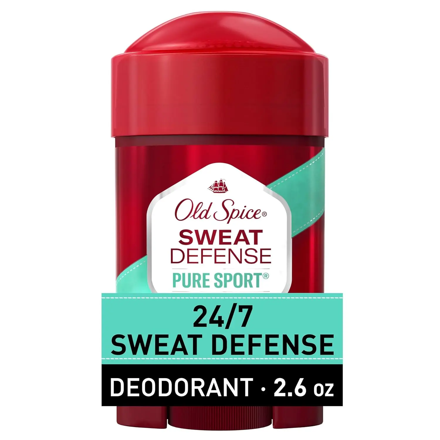 Old Spice Sweat Defense Antiperspirant & Deodorant for Men, 24\/7 Ultimate Sweat Protection, Long Lasting Scent, Soft Solid, Pure Sport Scent, 2.6 oz