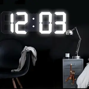 Jam Dinding LED 3D Dekorasi Rumah Digital