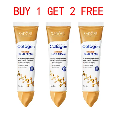 【BUY 1 GET 2 FREE】 Collagen Hand Balm Set, Winter Hand Care for Dry Cracked Hands, Prevents Dryness and Cracking, Moisturizing, Non-Greasy, Easy Absorption, Travel-Friendly, Hand Cream Gift Set