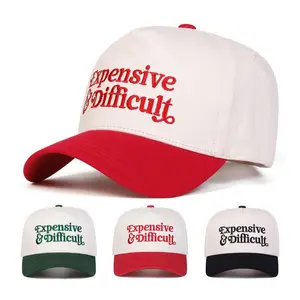 Expensive and Difficult Letter Embroidery Trucker Hat Casual Outdoor Sports Hat for Men  Women Fashion Accessories for Daily Wear