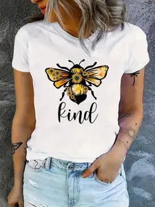 Wo Be Kind Bee Graphic T-Shirt _ White Glossy Rela