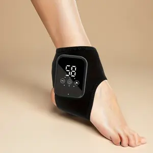 Wireless foot massager, ankle heating pad with vibration massage, portable foot massager, foot heating pad with thermal vibration massage function, rechargeable heating wrist warmer, 3 vibration and heating modes, electric foot warmer, Mother's Day gift,