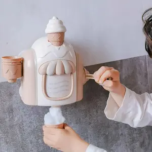 Kids Ice Cream Bubble Machine • Non-Electric Bath & Pool Toy with One-Touch Bubble Blower • No Batteries Needed, Safe for Toddlers & Children • Bath, Beach, Birthday Party Decoration • Purple Bubble Maker for Boys & Girls • Kids Outdoor Play with