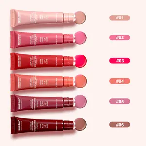 6counts Colored Lip Gloss Essence, Plumping Lip Tint for Women, Moisturizing Lip Gloss, Hydrating Sweet Donut Lipstick, Glossy