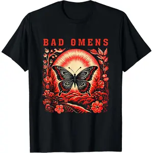 100%cotton Bad Omens Moth T-Shirt