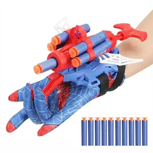 Realistic Spider Soft Bullet Launcher Set, Wrist Launcher Role Play Toy, Foam Blaster Gun, Fun Gadget for Boys over 3 Years, Party Prank Toy