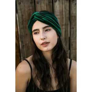 Emerald Velvet Twist Headband