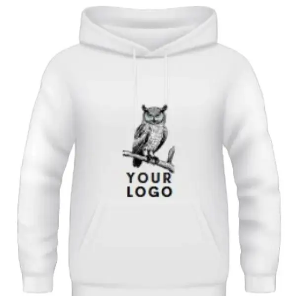 Custom Logo Unisex Hoodie Sweater Medium Size - Ideal for Small Business Staff Uniforms or Personal Use with Owl Design