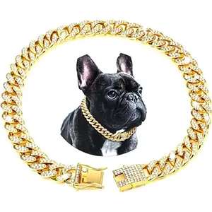 Rhinestone Decorated Dog Chain, 1 Count Pet Harnesses Necklace Collars with Secure Buckle, Fashionable Pet Accessories for Small Medium Large Dogs, Dog Stuff, Pet Products, Puppy Essentials