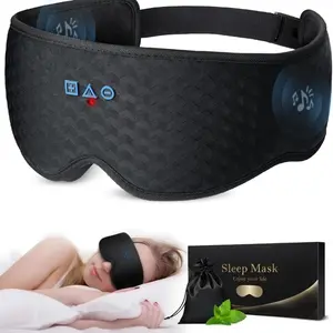 Blackout Bluetooth Sleep Mask with Headphones: 3D Contoured Zero-Pressure Eye Cups, No Eyelid/Lash Pressure, Detachable Washable Inner Liner, Movable Speakers, BT 5.4, Gift for Relief & Travel