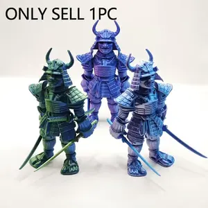 3D Printed Samurai Figure, Flexible Joint Action Figure, Cool Moving General and Warrior Model, Home Office Desk Decor, Gift for Holidays Birthday