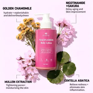 PHISYA Cherry Blossom Body Lotion with Gentle Ingredients Suitable for All Skin Types, Natural Plant Extracts Effectively Soothe and Protect Sensitive Dry Skin, Hydrate and Repair Deep Moisture (Alcohol-Free)