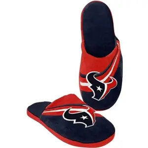 Forever Collectibles  NFL Houston Texans Big Logo Stripe Slipper - Medium - Set of 2
