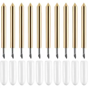 10PCS Premium Fine Point Cutting Blades Compatible with Maker/Maker 3/Explore Air/Air 2/Explore Air 3 Cutting Machines Replacement Blade for Glitter Vinyl Cardstock Faux Leather Adhesive Foil Vellum