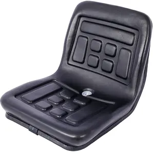 Hardware Universal Tractor Seat with a Drain Hole Replacement Seat Thickly-Padded Seat Durable and Water-Resistant Horizontally Adjustable Black