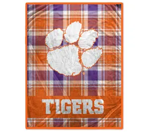 Pegasus Sports NCAA Plaid Family 66"x95" Ultra Cozy Blanket