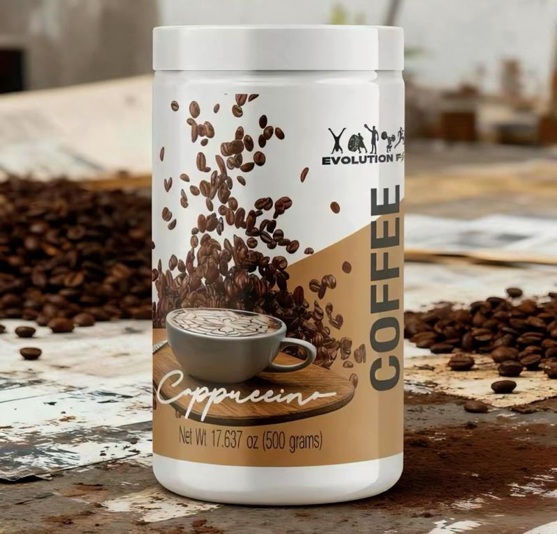 Evolution Coffee Cappuccino Flavor Beverage Creamy with L-Carnitine a Dietary Supplement Product