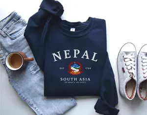 Nepal Shirt, Himalayan Nation, Nepal Sweatshirt, Himalaya Shirt, Mount Everest Sweatshirt, Nepal Soft and Comfortable Pullover Sweatshirt