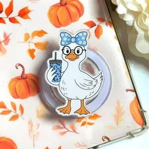 Funny Silly Goose Teacher Club Magsafe Phone Grip Detachable Magnetic Kickstand, Cute Classroom Humor Appreciation Gift For Teachers