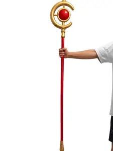 Kinstore Full Size 57" PU Foam Frieren Staff for Cosplay Frieren Anime Costume Replica Props
