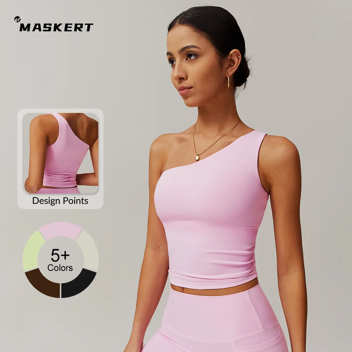 MASKERT Women's Sports Tank Top Built-in Bra Stretchy Buttery Soft Stylish for Yoga & Workout summerwins Sleeveless Sporty Design tiktokshopbacktoschool