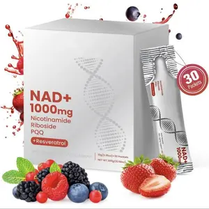 Boost NAD+ & Cellular Energy | Anti-Aging Supplement with NR, PQQ, Resveratrol | 30 Packs Healthcare Dietary