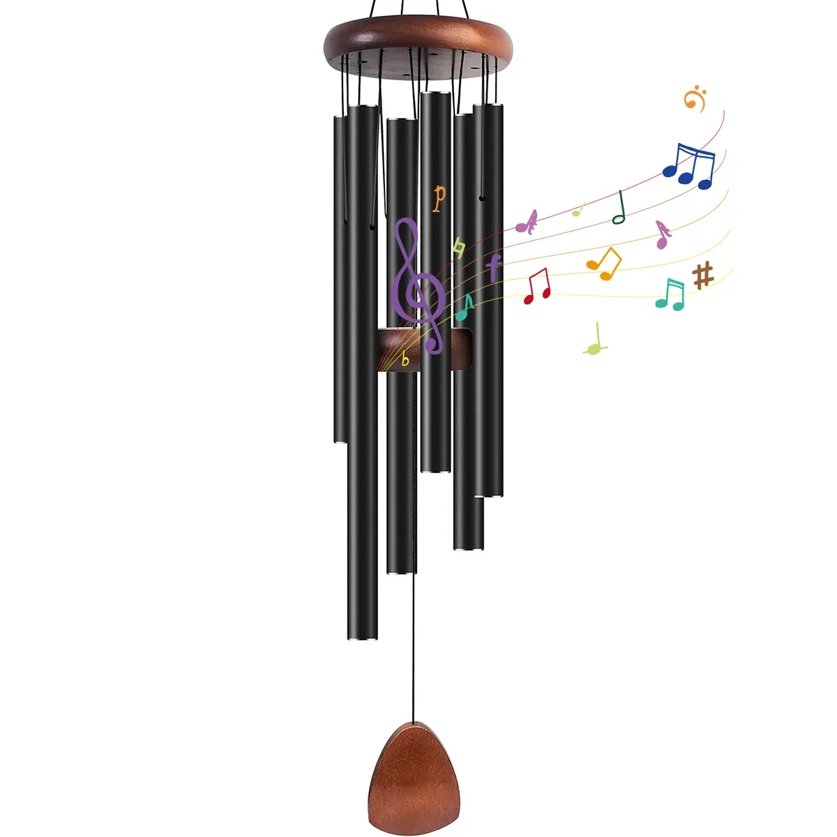 Aluminum Wind Chimes with Wind Catcher – 26 in Zen Outdoor Decor for Garden, Patio & Yard, Memorial Gift for Mom, Neighbor & Friends