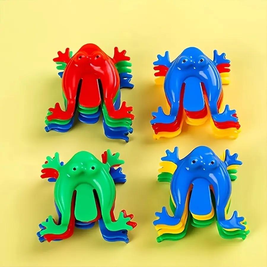 24pcs Mini Jumping Frogs - Colorful Plastic Finger Toys for Fun  & Party Favors, Ideal Birthday Gifts, Prank Gag Gift