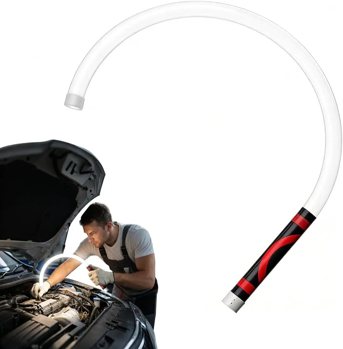 Extended Runtime Rechargeable Car Work Light | Foldable Under Hood Lamp for Engine Bay & Dark Corners  Bendable Mechanic Work Light Rechargeable High Lumen Professional Light 3 Lighting Modes Automotive Illumination Tool Car Repairs Inspections