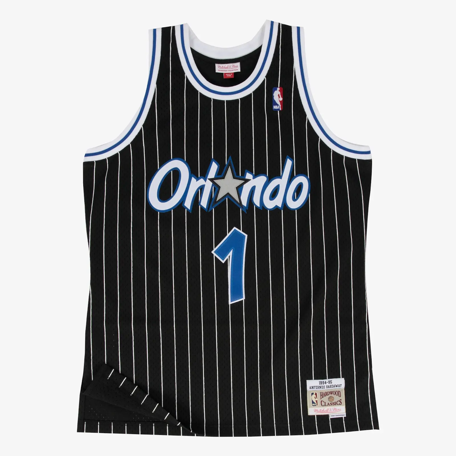 Penny Hardaway Orlando Magic 1994-95 Black Swingman Player Jersey - Mitchell & Ness NBA Throwback, 90s Retro Basketball Jersey