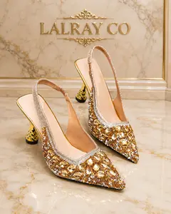 Hot-selling fashionable women's mules/slides , kitten heel sandals. Cinderella shoes. Pointed-toe high-heeled sandals. Comfortable insole, suitable for weddings, proms, parties, daily commuting and walking. kitten heels sandals women red bottom heels tikt