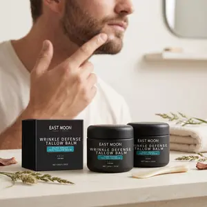 Men's Tallow Anti-Wrinkle Cream Set (50g*2), Reduce Fine Lines, Firming and Moisturizing, Maintain Skin Elasticity