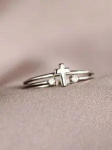 1 PC Cute Cubic Zirconia Ring For Women For Wedding Engagement Party Jewelry Valentine's Day Gift Dainty Stackable Engagement Ring Stacking Rings