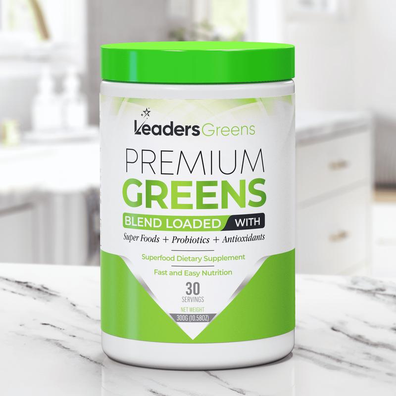 Leaders Greens Super Foods Powder for Bloating, Digestion & Energy