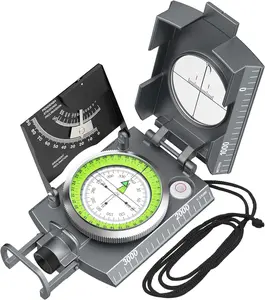 Proster IP65 Hiking Compass with Sighting Clinometer Professional Military Compass Metal Camping Compass Waterproof with Carry Bag for Camping Hunting Hiking Geology Activities