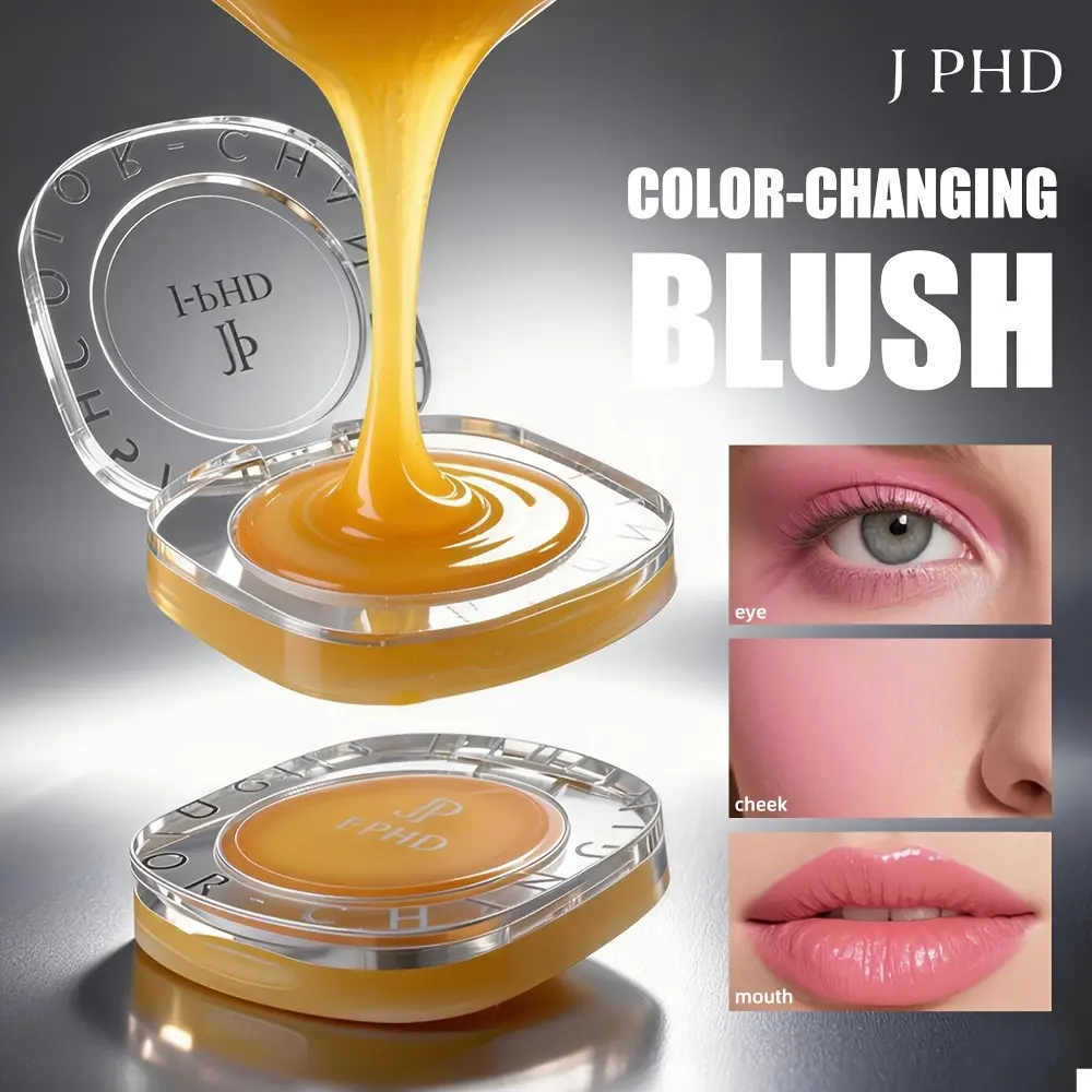 PHD Color-changing Blush |     Three-in-one Eye Shadow and Lipstick, Adapts to Skin'S Temperature and Texture, Lightweight, Blendable, Long-lasting, Pink Tone, End