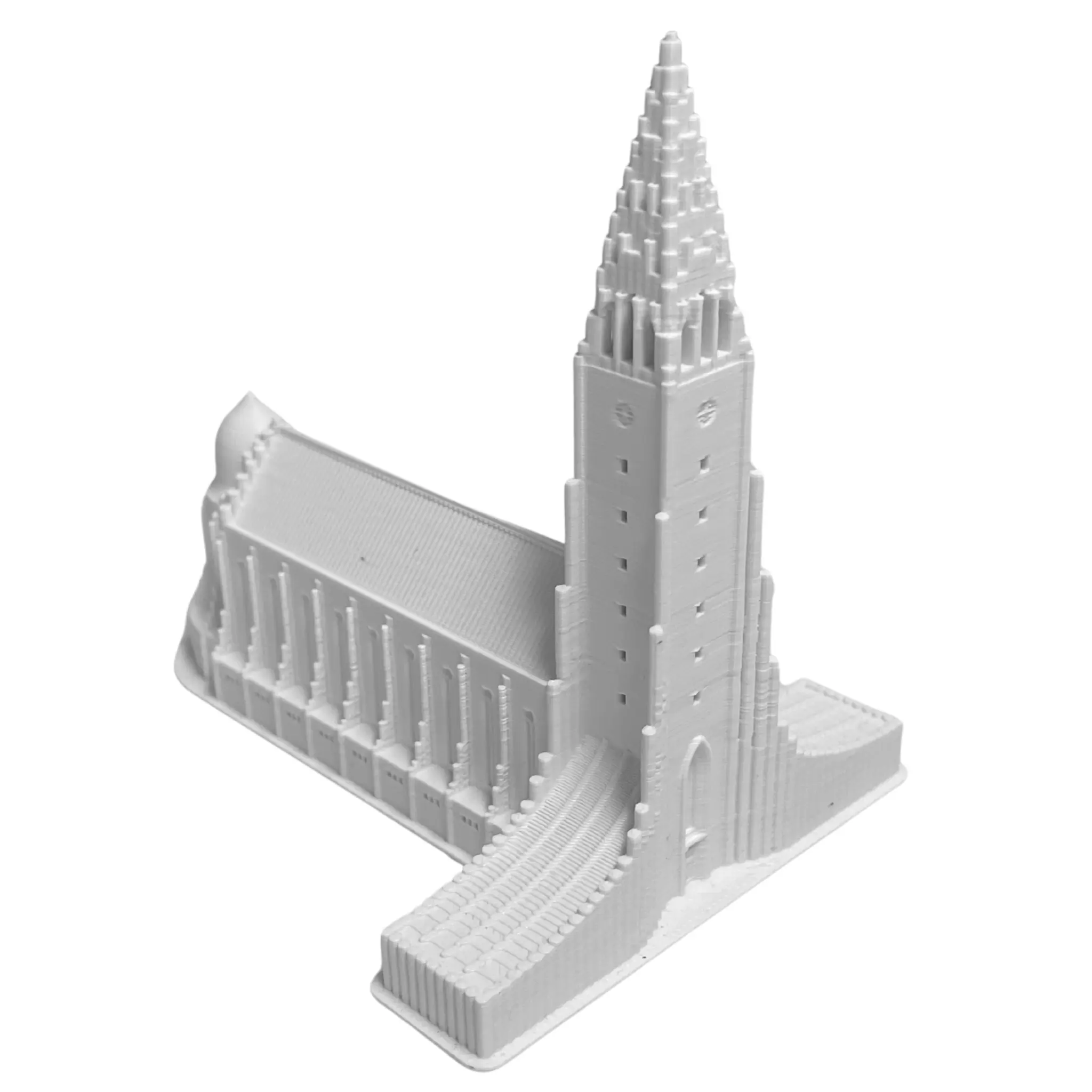 Hallgrímskirkja Model Replica, Reykjavík Iceland Nordic Architectural Landmark, Home Decor Monumental Collectible Statue